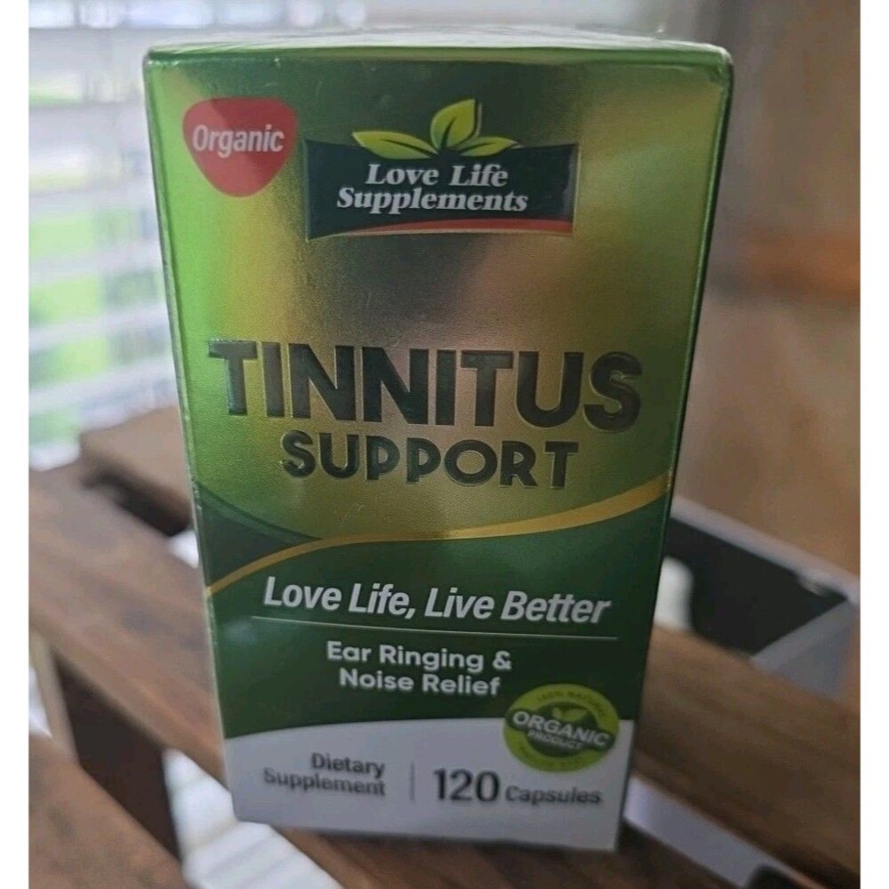 Love Life Supplements Tinnitus Support for Ringing Ears 120 Capsules - New, Seal